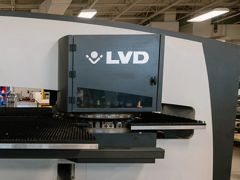 The turret head of the CNC punch press
